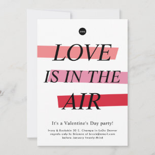 Bold and Bright Modern Valentine's Day Party Invitation