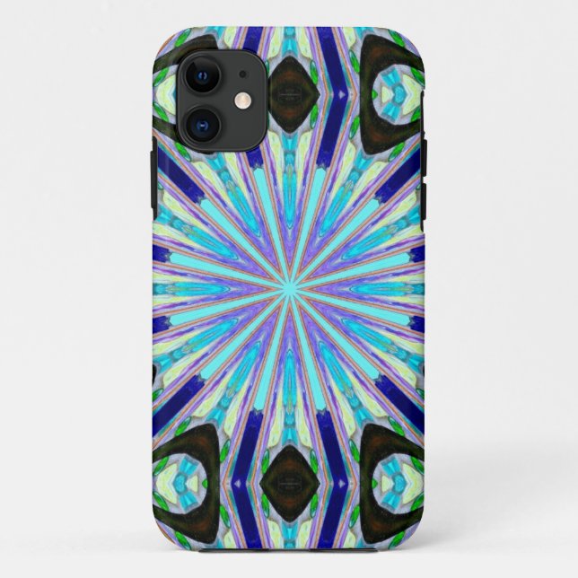 bold and colourful exploding blue star case (Back)