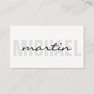 Bold and Cursive Text Business Card