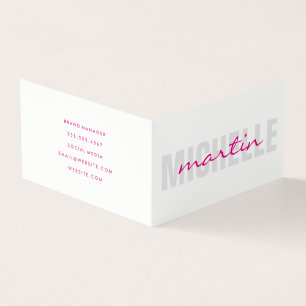 Bold and Cursive Text Business Card