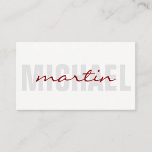 Bold and Cursive Text Business Card