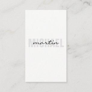 Bold and Cursive Text Business Card