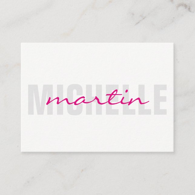 Bold and Cursive Text Business Card (Front)