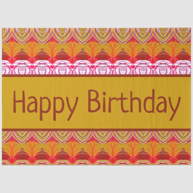 Bold and Decorative Birthday Paper Tissue (Front)
