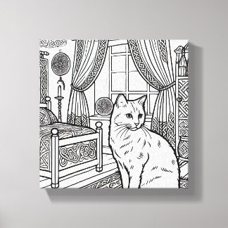Bold and Easy Cat #14 Canvas Print