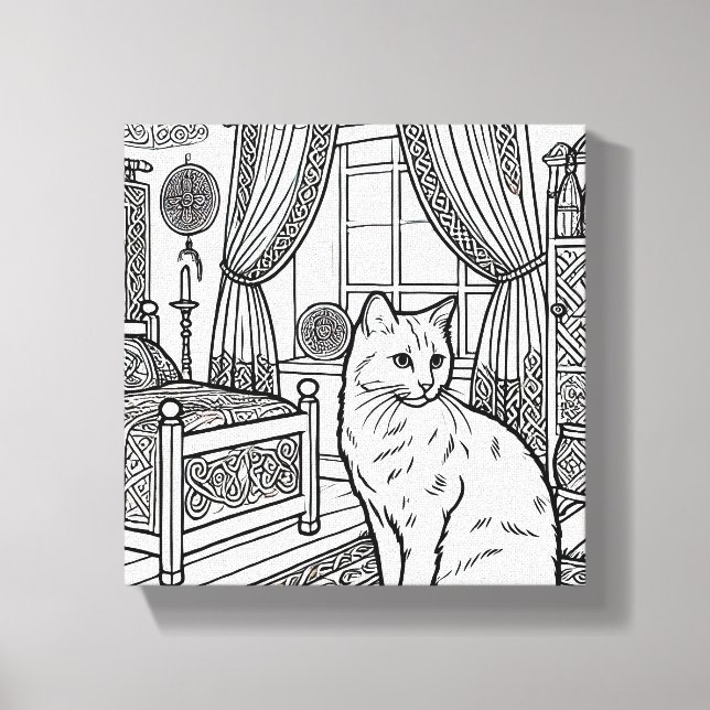 Bold and Easy Cat #14 Canvas Print (Front)