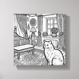 Bold and Easy Cat #17 Canvas Print