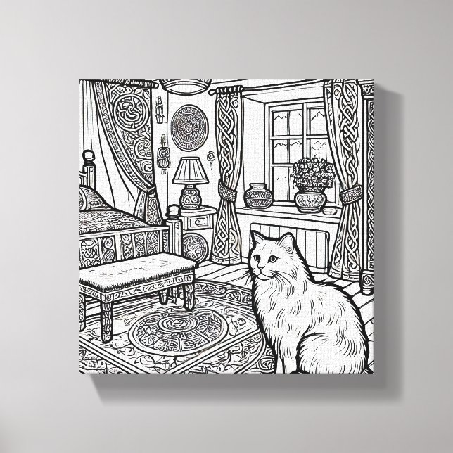 Bold and Easy Cat #17 Canvas Print (Front)