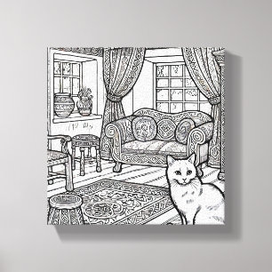 Bold and Easy Cat #20 Canvas Print