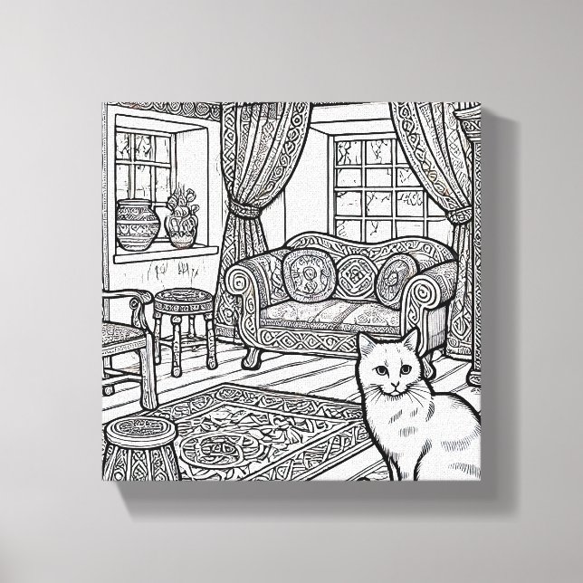 Bold and Easy Cat #20 Canvas Print (Front)