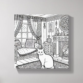 Bold and Easy Cat #24 Canvas Print