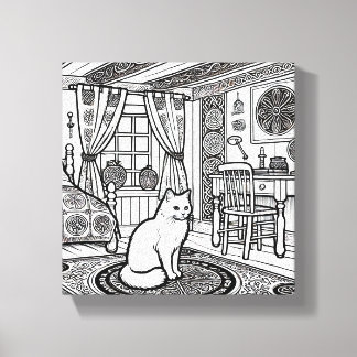 Bold and Easy Cat #43 Canvas Print