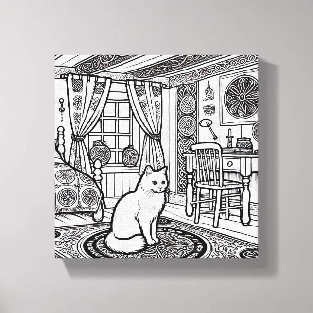 Bold and Easy Cat #43 Canvas Print (Front)