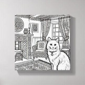 Bold and Easy Cat #6 Canvas Print