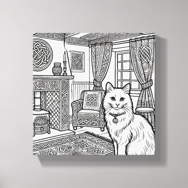 Bold and Easy Cat #6 Canvas Print (Front)