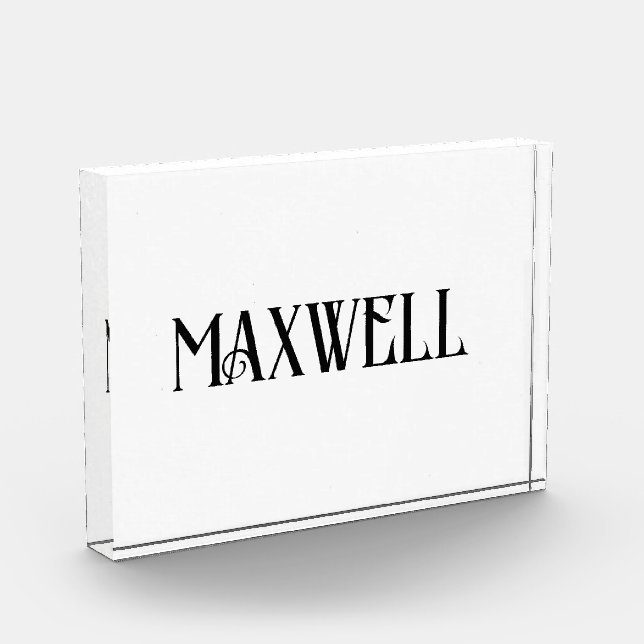 Bold and Elegant Black Family Name Photo Block (Left)