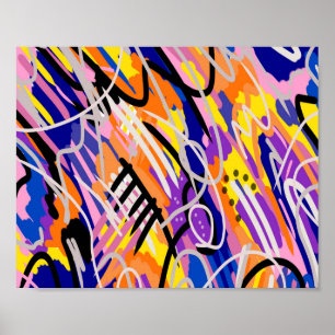 Bold and Expressive Abstract Art Poster