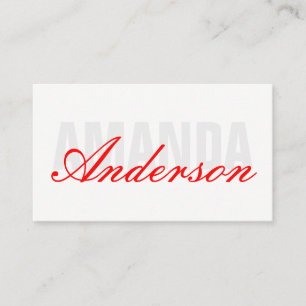 Bold and Fancy Text Business Card