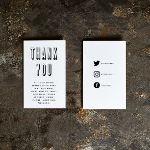 Bold and fun thank you Enclosure Card
