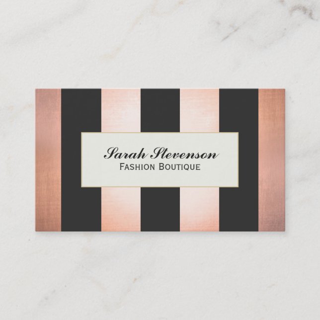 Bold and Glamourous Fashion Boutique Designer Business Card (Front)