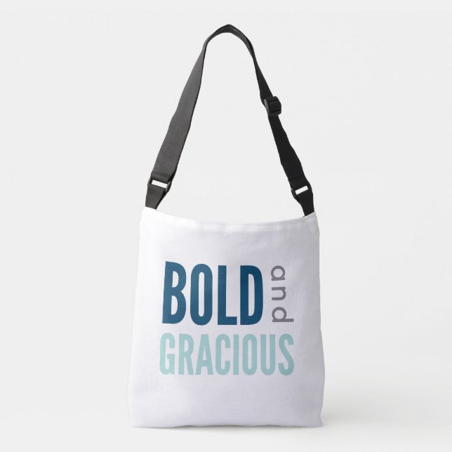 Bold and Gracious Blue Crossbody Bag (Front)