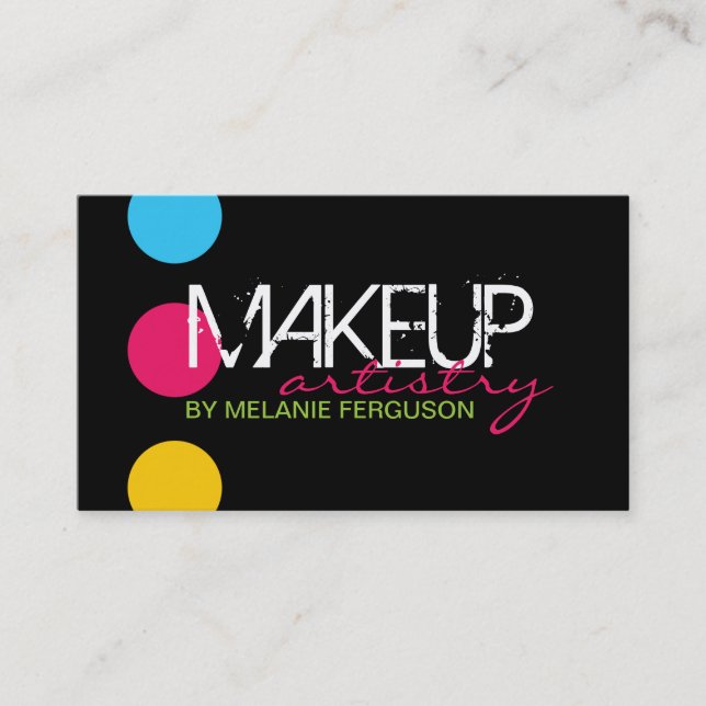 BOLD and HIP MAKEUP ARTIST BUSINESS CARD (Front)