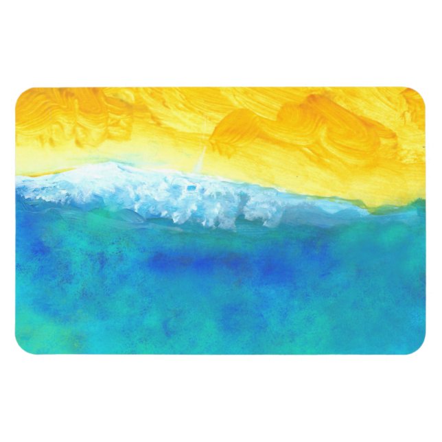 Bold and Lively Abstract Seascape Painting Magnet (Horizontal)