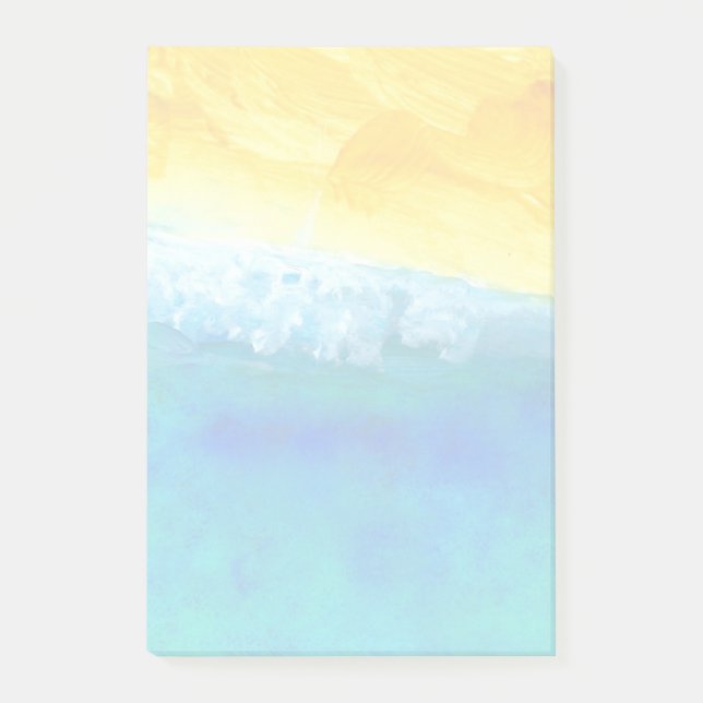 Bold and Lively Abstract Seascape Painting Post-it Notes (Front)