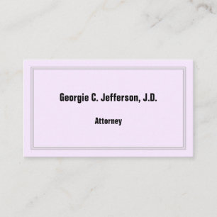 Bold and Minimalist Attorney Business Card