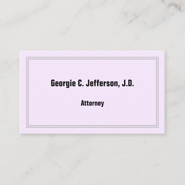 Bold and Minimalist Attorney Business Card (Front)
