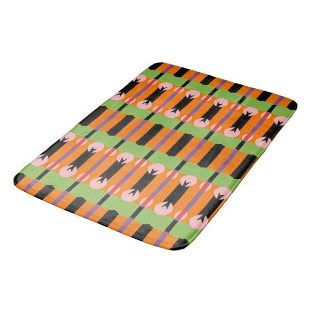 bold and punchy  retro-modern vibe bath mat (Angled)