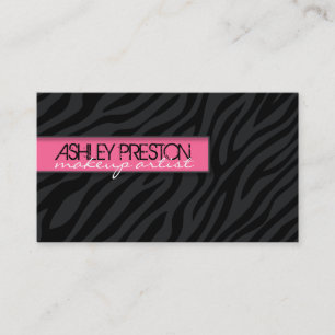Bold and Stylish Zebra Print Business Card