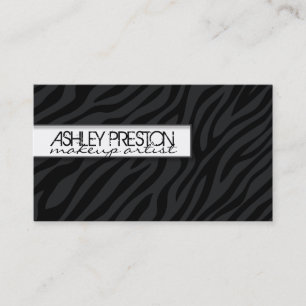 Bold and Stylish Zebra Print Business Card