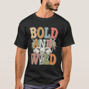 Bold and Wild Retro Elephant T-Shirt