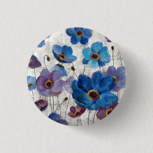 Bold Anemones 3 Cm Round Badge