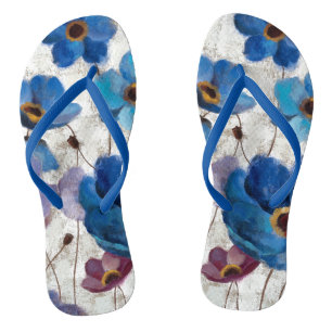 Bold Anemones Flip Flops