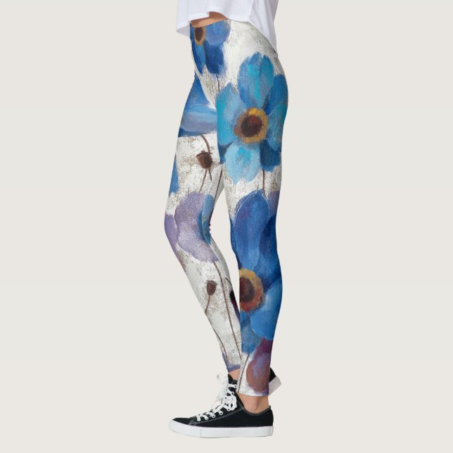 Bold Anemones Leggings (Left)