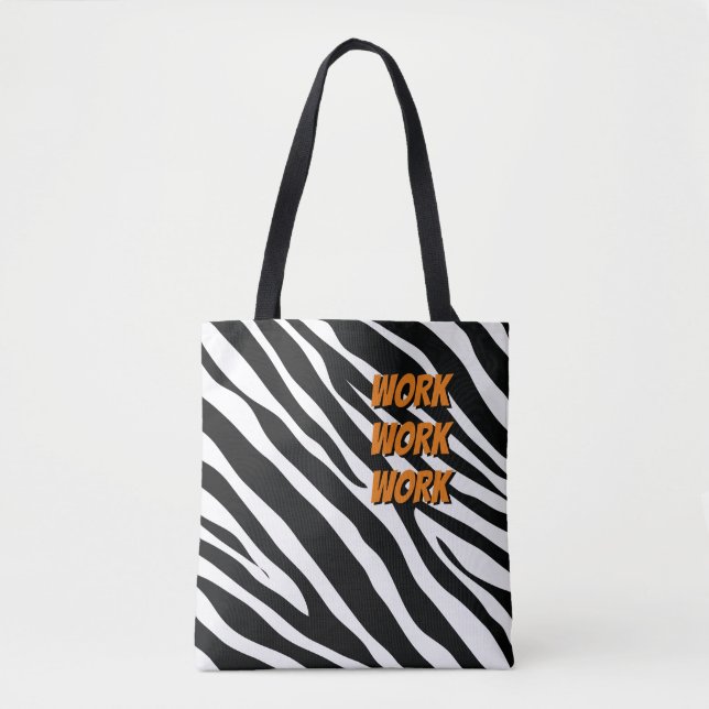 Bold animal print Work & Play fun colour Tote Bag (Front)