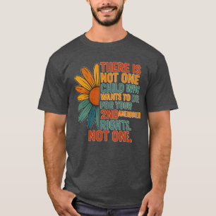 Bold Anti-Gun Statement with Colourful Daisy Art T-Shirt