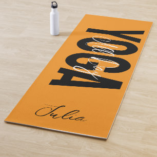 Bold Any Colour Personalised Name Yoga Mat