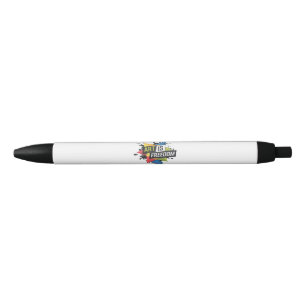 Bold "Art is Freedom" Creative Expression Design Black Ink Pen
