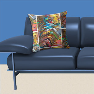 BOLD ART NZ Fern Styalised Color Cushion