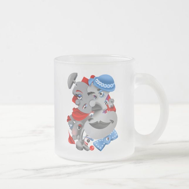 Bold & Artistic Frosted Coffee Cup (Right)