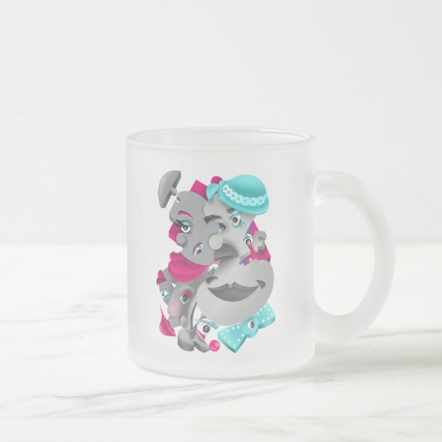 Bold & Artistic Frosted Coffee Cup (Right)