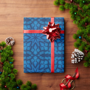 Bold Artistic Geometric Seasonal Bridal Shower Wrapping Paper