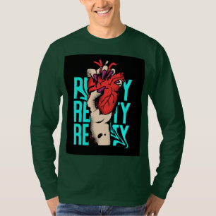 Bold Artistic Heart Design – Edgy and Vibrant Stat T-Shirt
