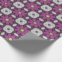 Bold & Artistic Purple Floral Mosaic Pattern
