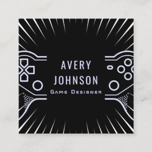 Bold Artsy Video Gaming Game Testing Joypad Modern Square Business Card
