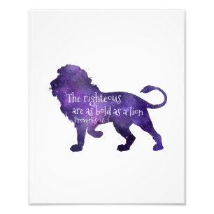 Bold As A Lion - Bible Verse Photo Print