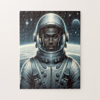 Bold Astronaut in Space  Jigsaw Puzzle